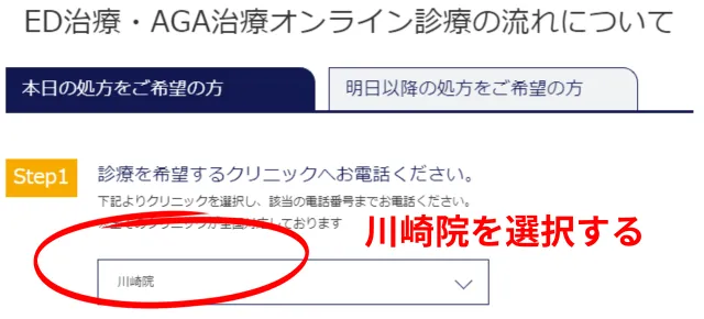 イースト駅前クリニック川崎院の本日の処方ステップ1